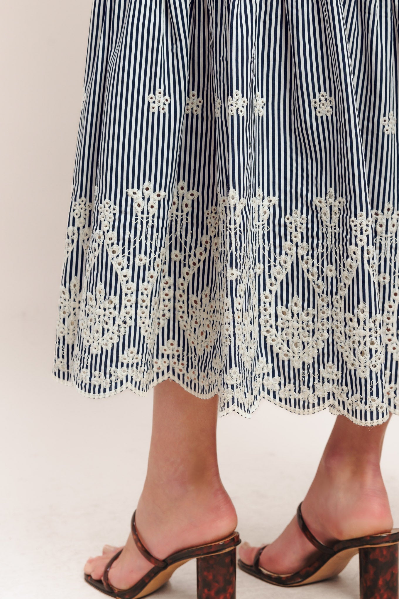 STRIPE COVE WOVEN MIDI DRESS Flying Tomato