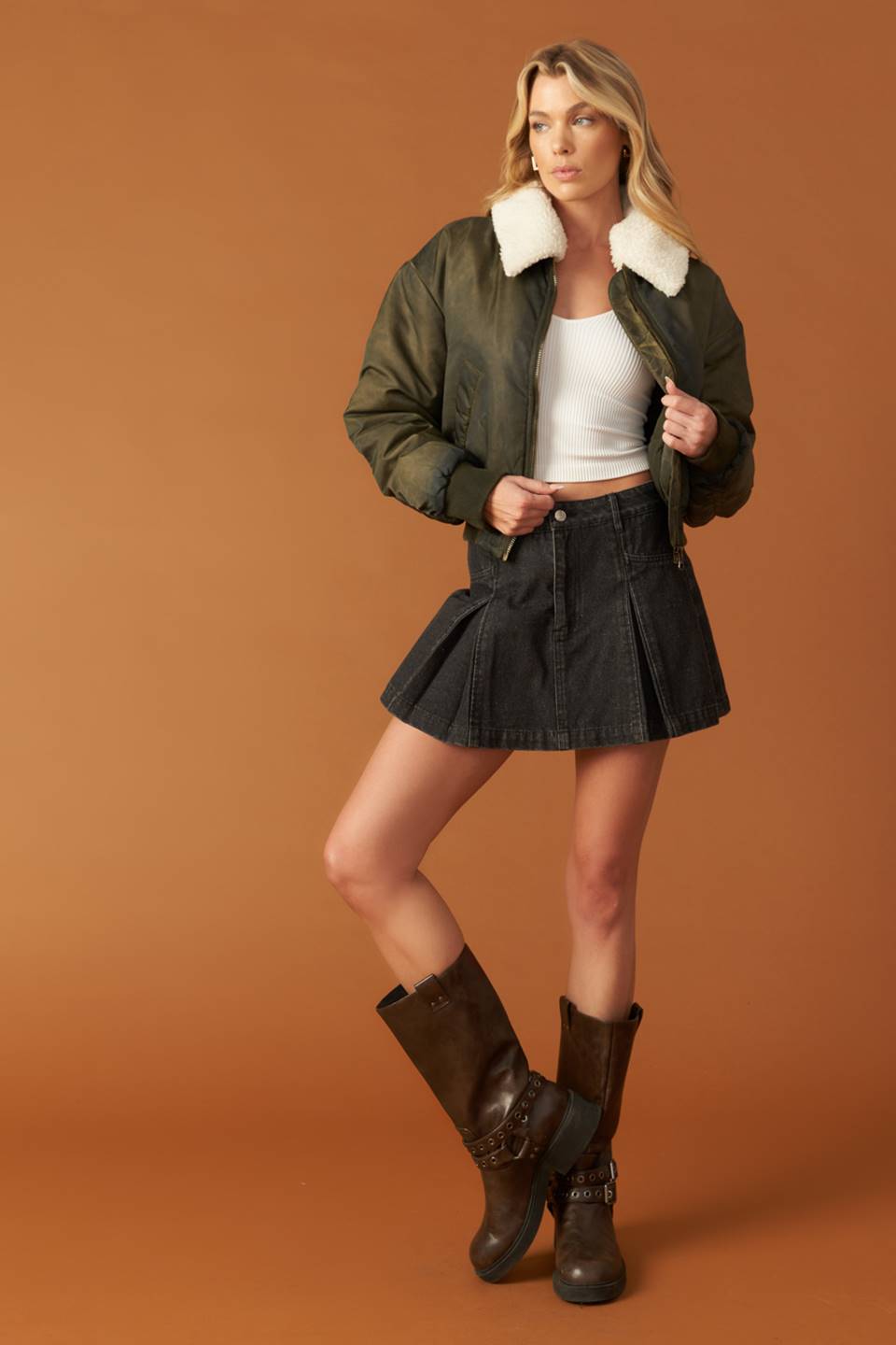 IN A TRANCE WOVEN BOMBER JACKET Flying Tomato