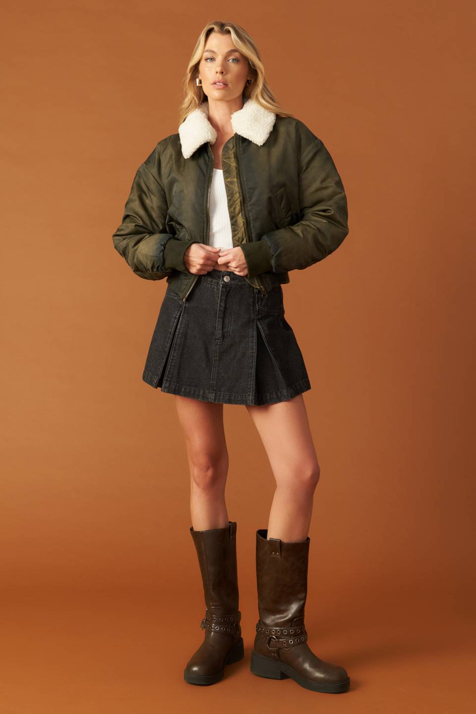 IN A TRANCE WOVEN BOMBER JACKET Flying Tomato