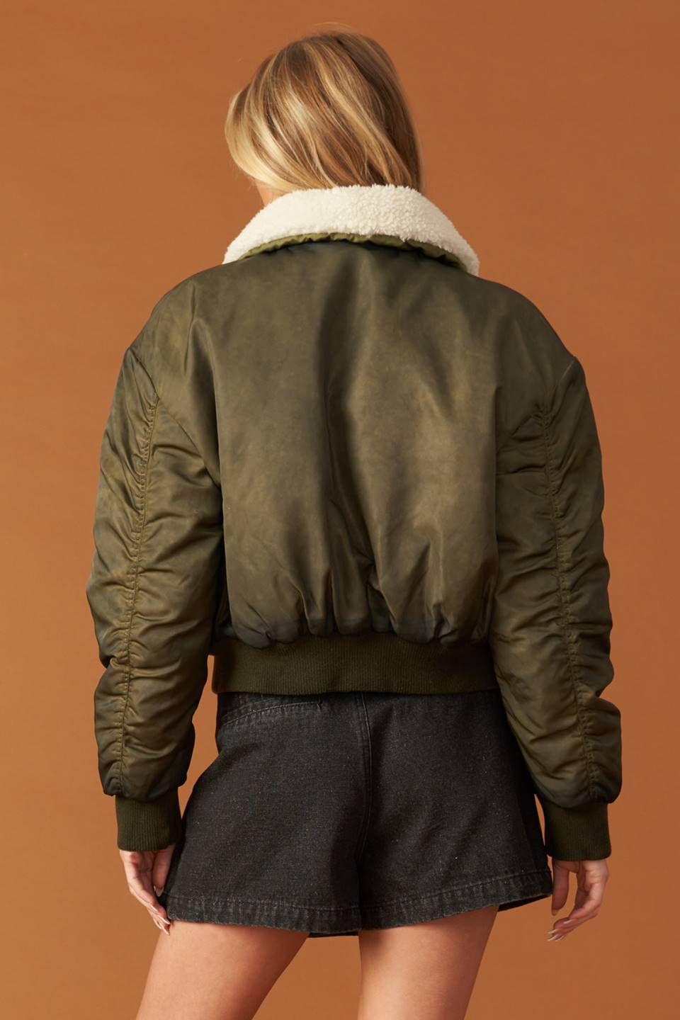 IN A TRANCE WOVEN BOMBER JACKET Flying Tomato