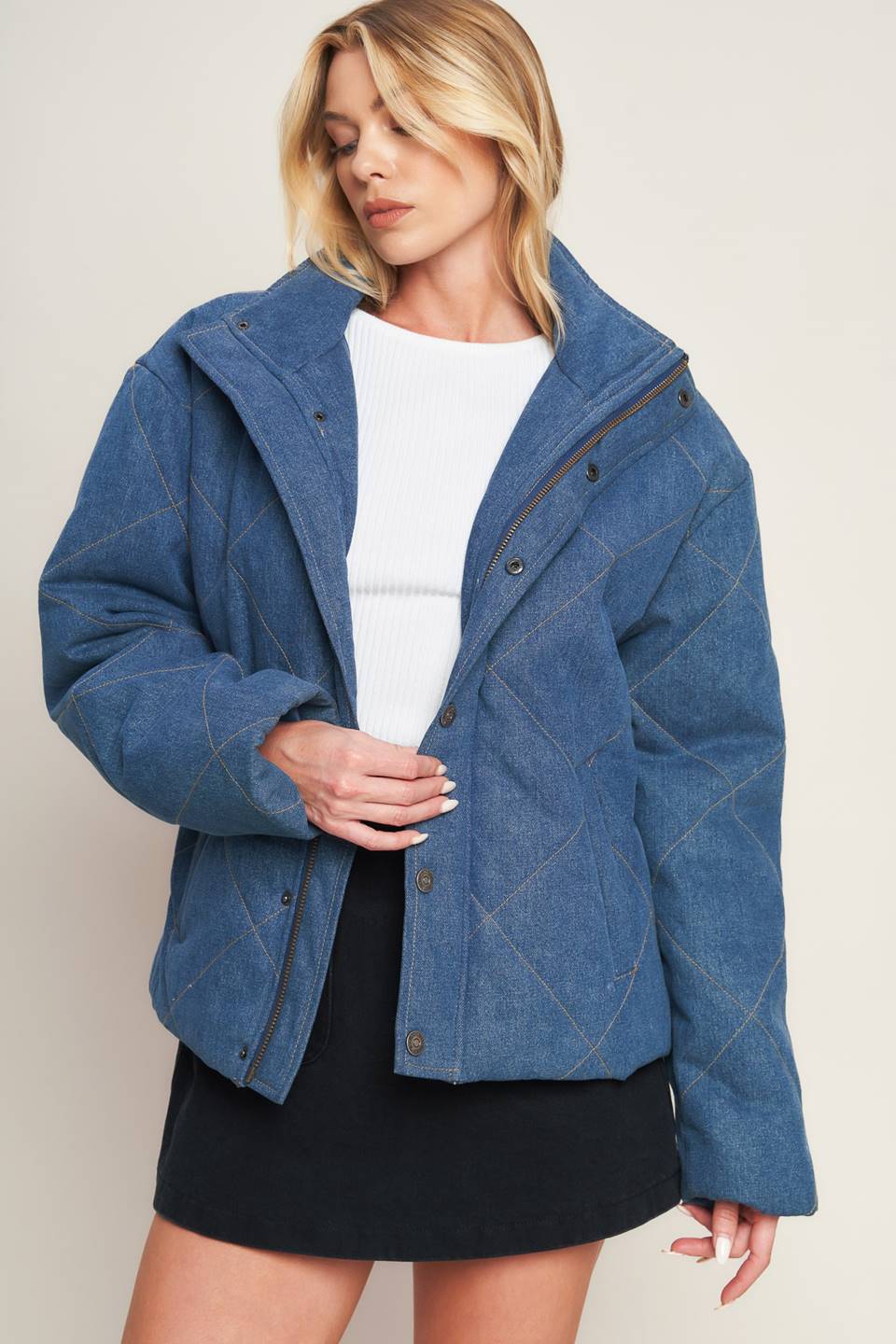 FOR GOOD QUILTED DENIM JACKET Flying Tomato