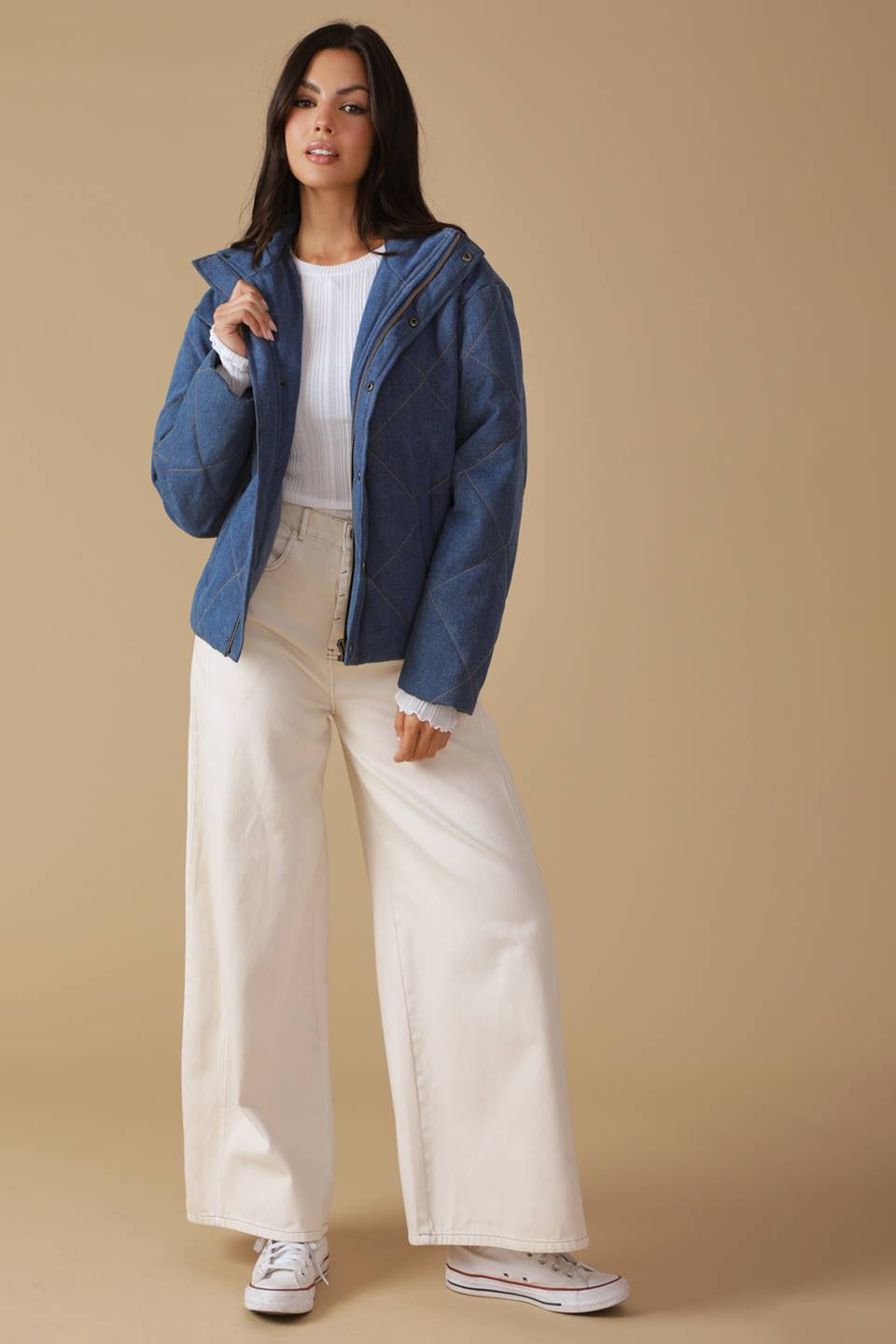 FOR GOOD QUILTED DENIM JACKET Flying Tomato