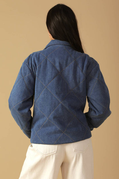 FOR GOOD QUILTED DENIM JACKET