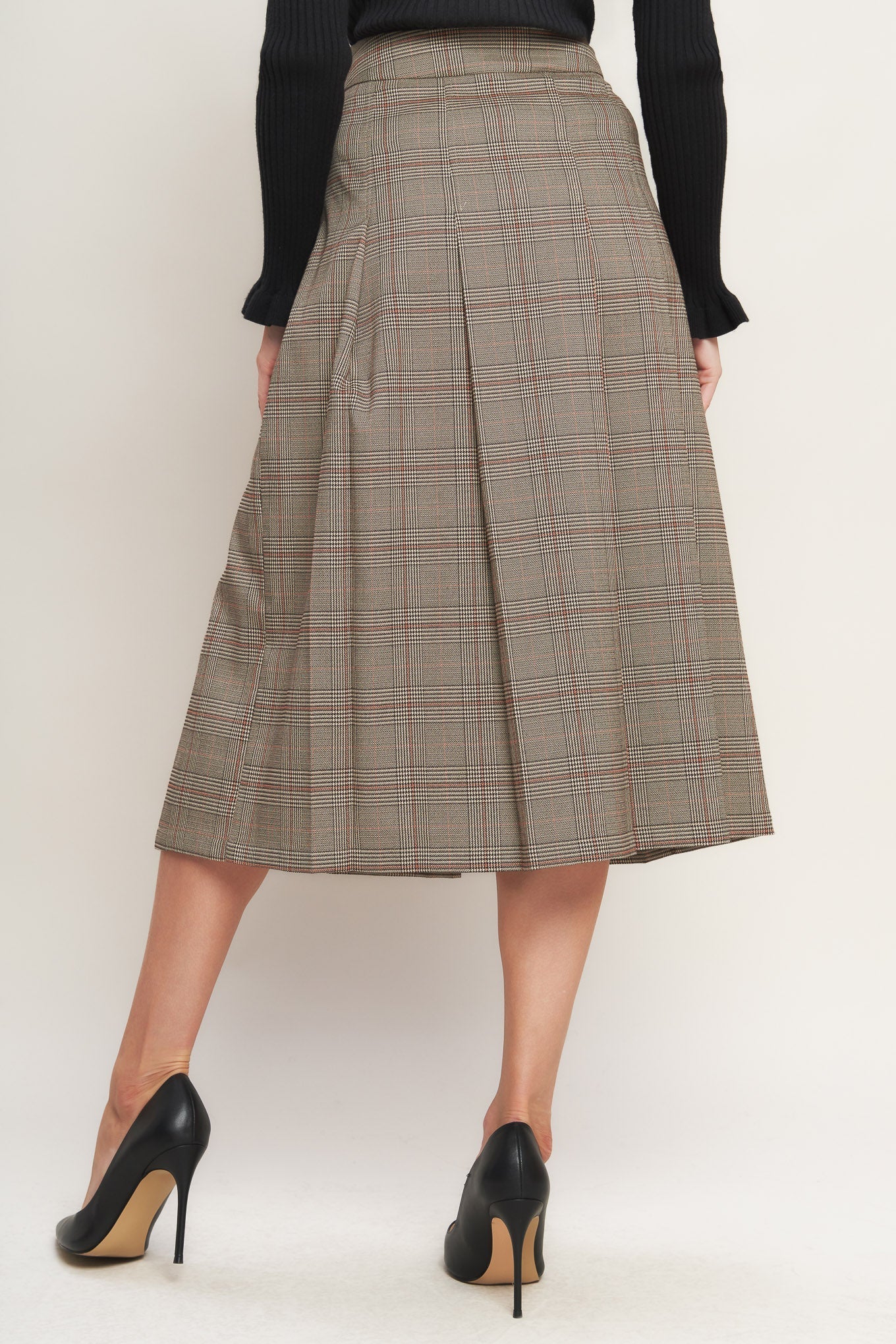 BRITISH TRACE WOVEN MIDI SKIRT Flying Tomato