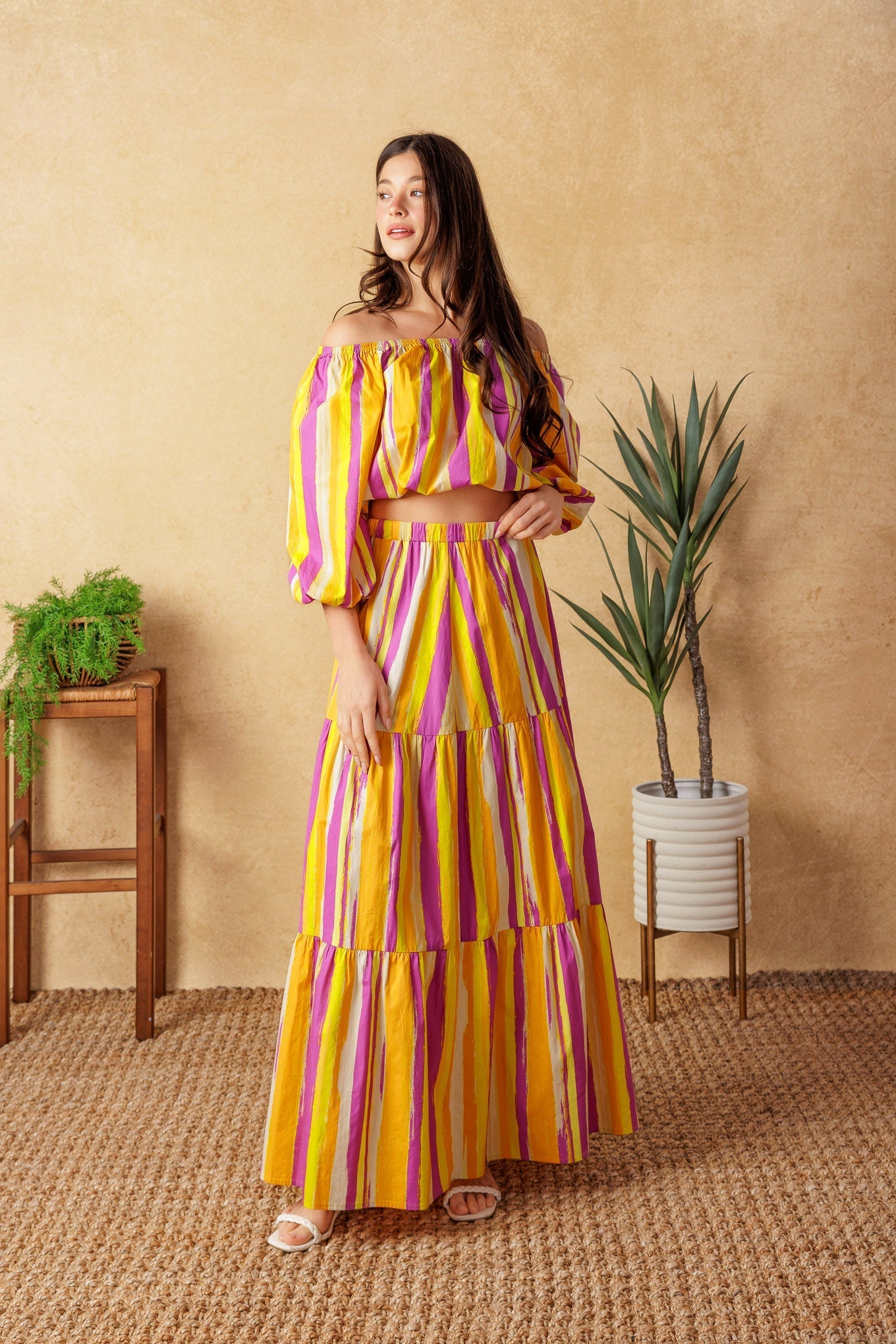 LIGHT UP MY LIFE POPLIN MAXI SKIRT Flying Tomato