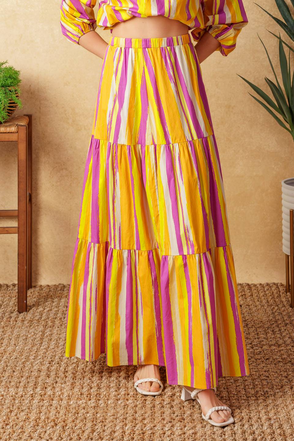 LIGHT UP MY LIFE POPLIN MAXI SKIRT Flying Tomato