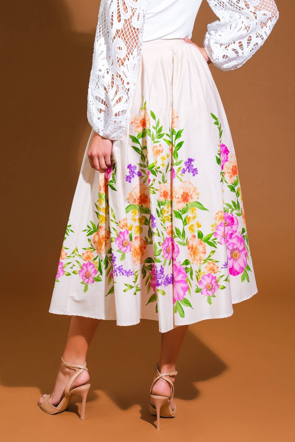 SAGAMORE CREEK LAND WOVEN MIDI SKIRT Flying Tomato