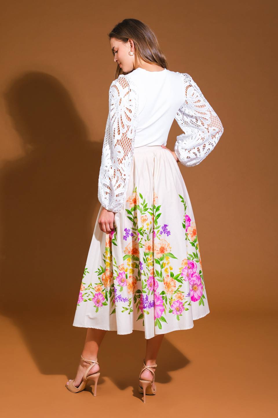 SAGAMORE CREEK LAND WOVEN MIDI SKIRT Flying Tomato