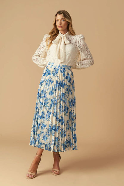 HEARTFELT STARS WOVEN MIDI SKIRT