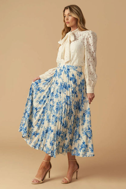 HEARTFELT STARS WOVEN MIDI SKIRT