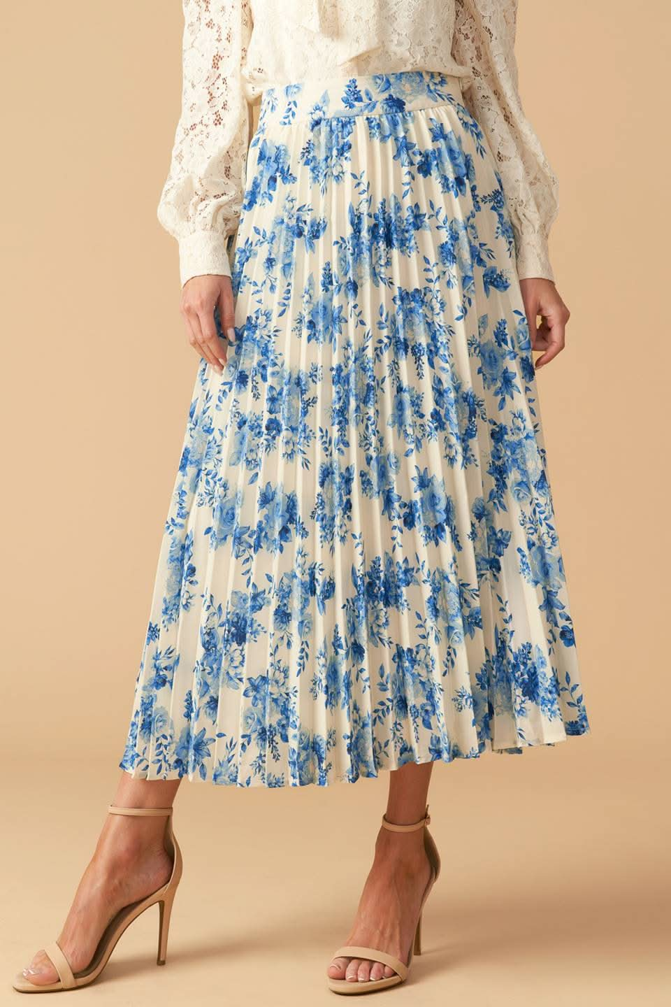 HEARTFELT STARS WOVEN MIDI SKIRT