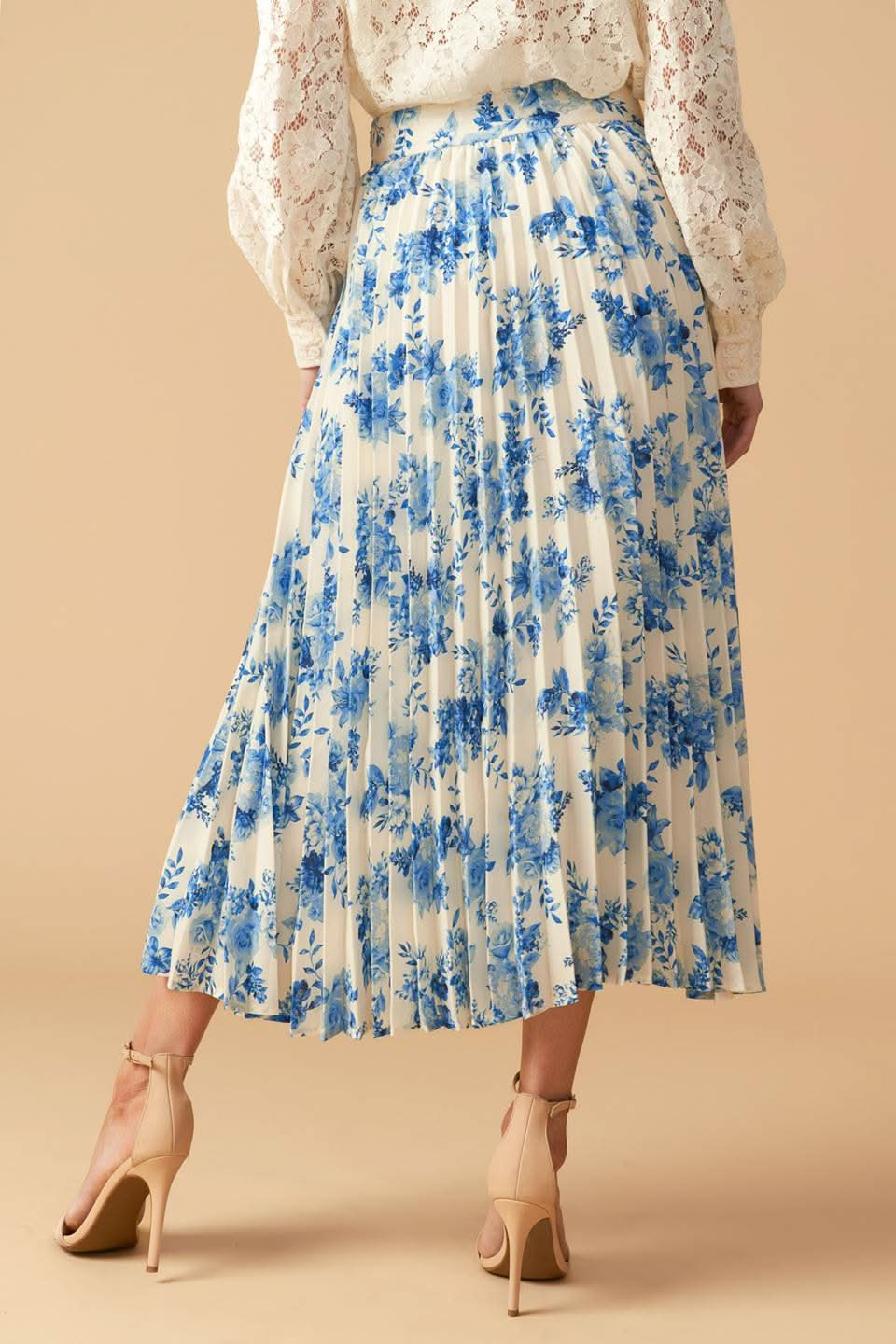 HEARTFELT STARS WOVEN MIDI SKIRT