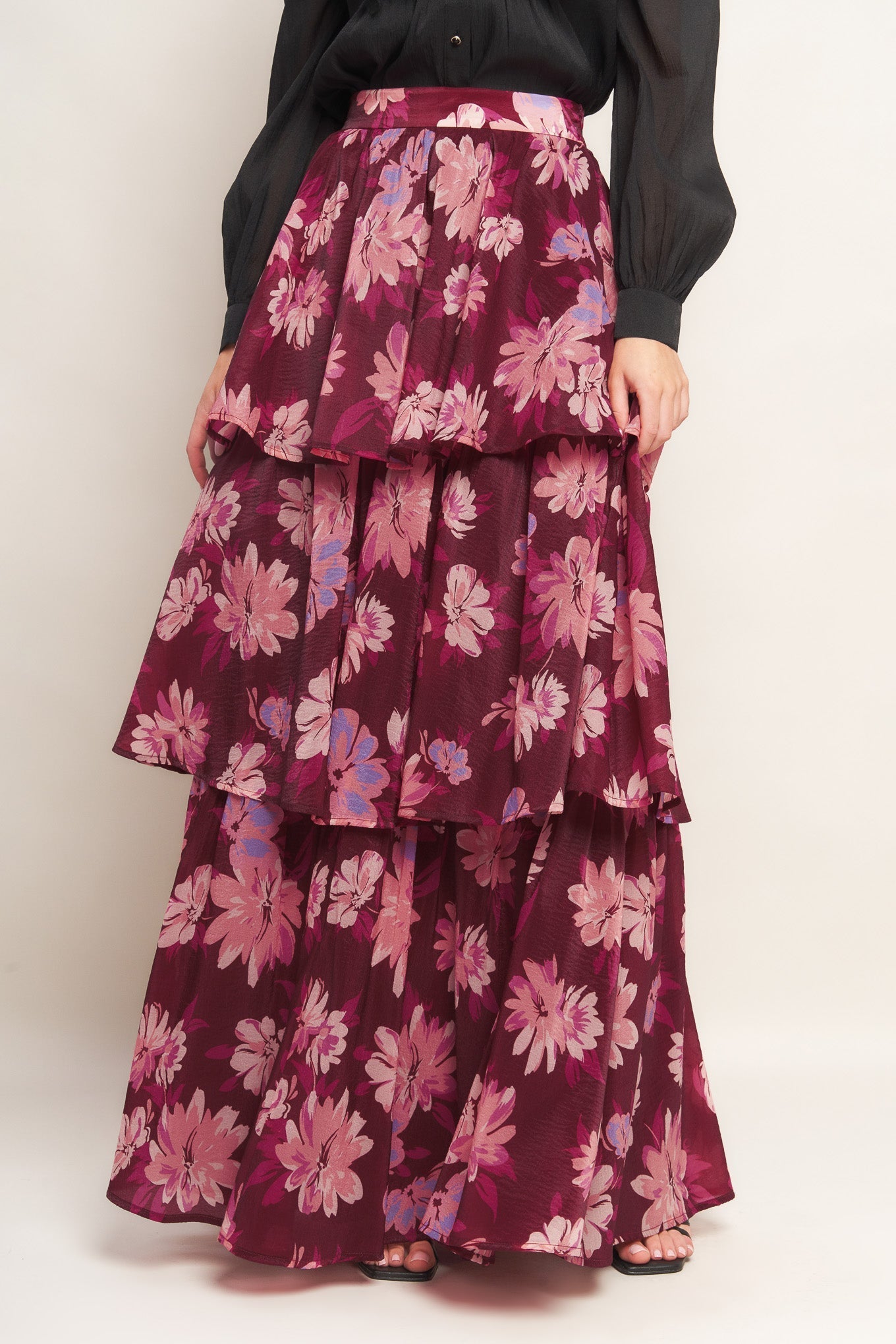 GARDEN ROMANCE WOVEN MAXI SKIRT Flying Tomato