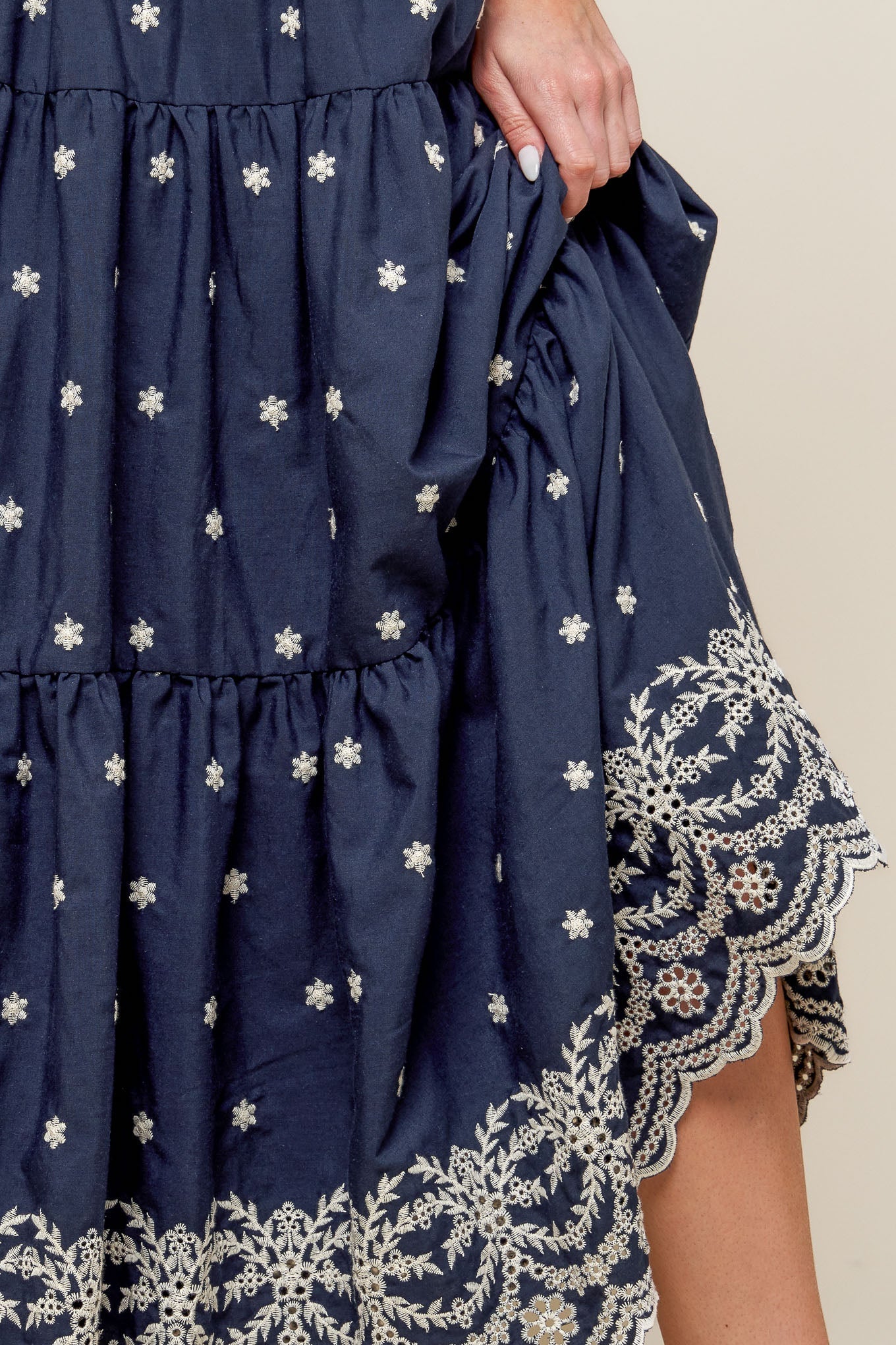 BEBE ALERT NAVY WOVEN MIDI SKIRT Flying Tomato