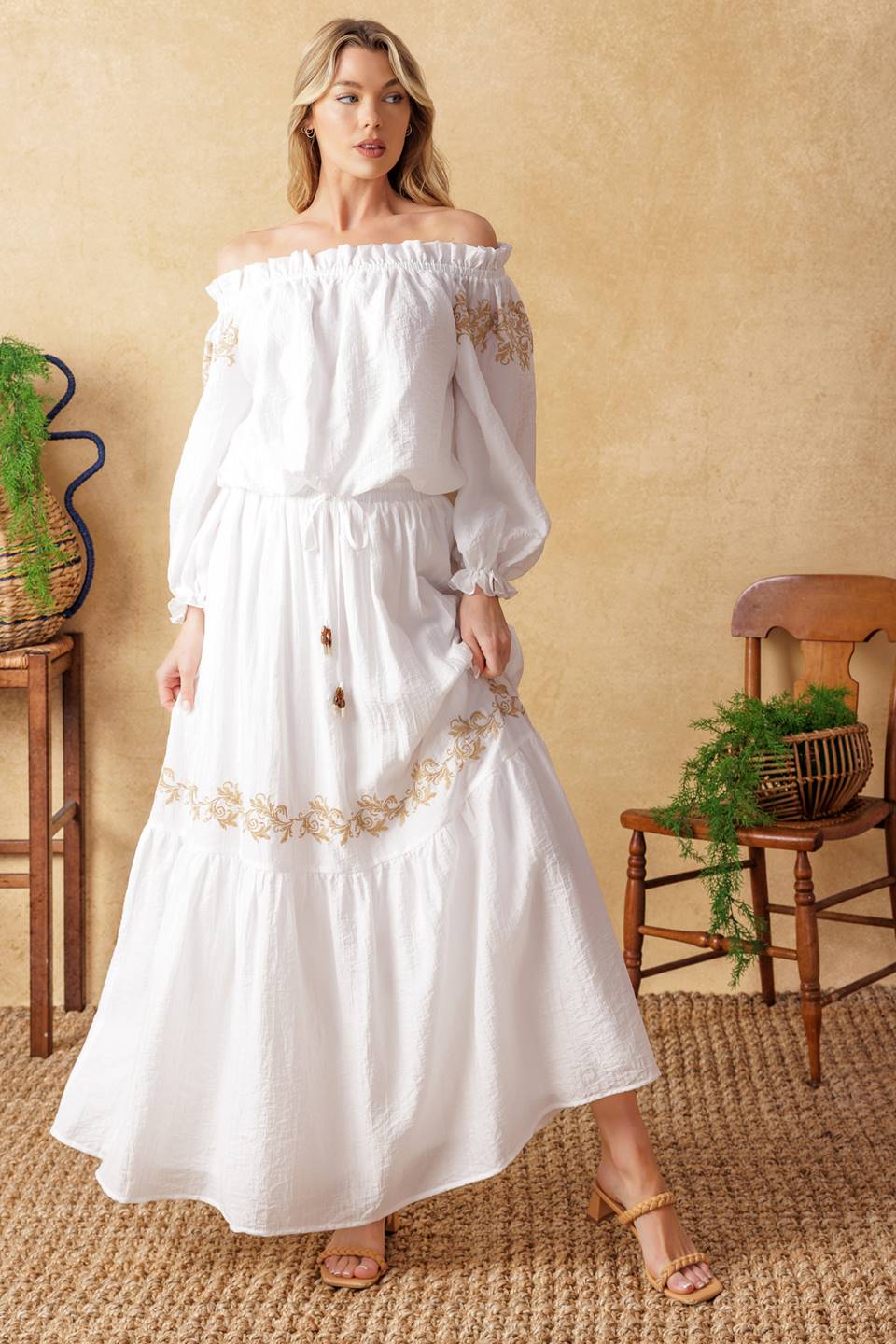 FULL SPEED AHEAD WOVEN MAXI SKIRT Flying Tomato