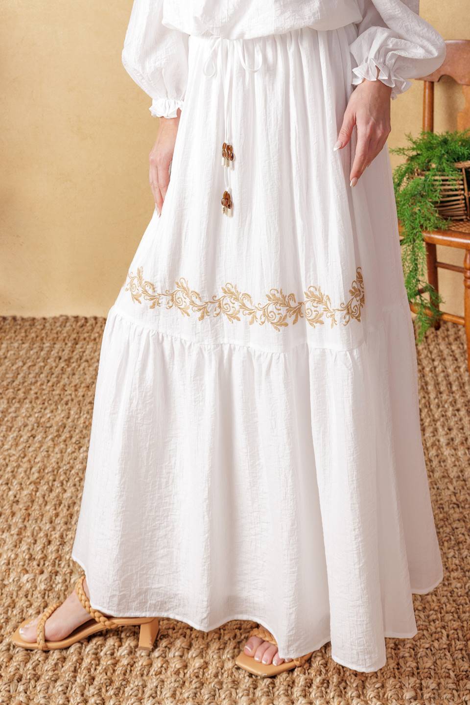 FULL SPEED AHEAD WOVEN MAXI SKIRT Flying Tomato