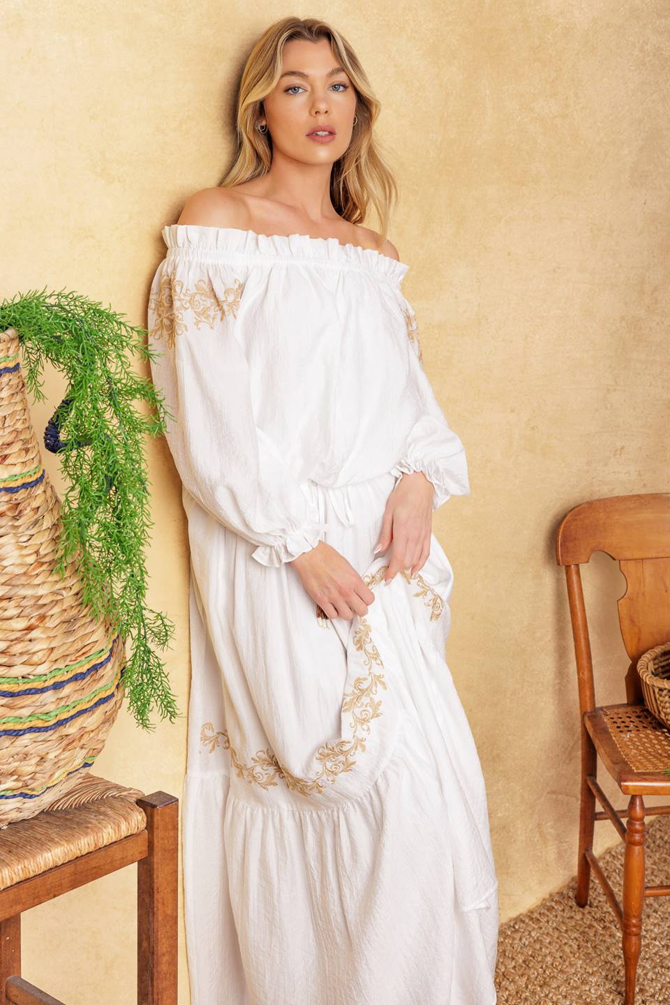 FULL SPEED AHEAD WOVEN MAXI SKIRT Flying Tomato