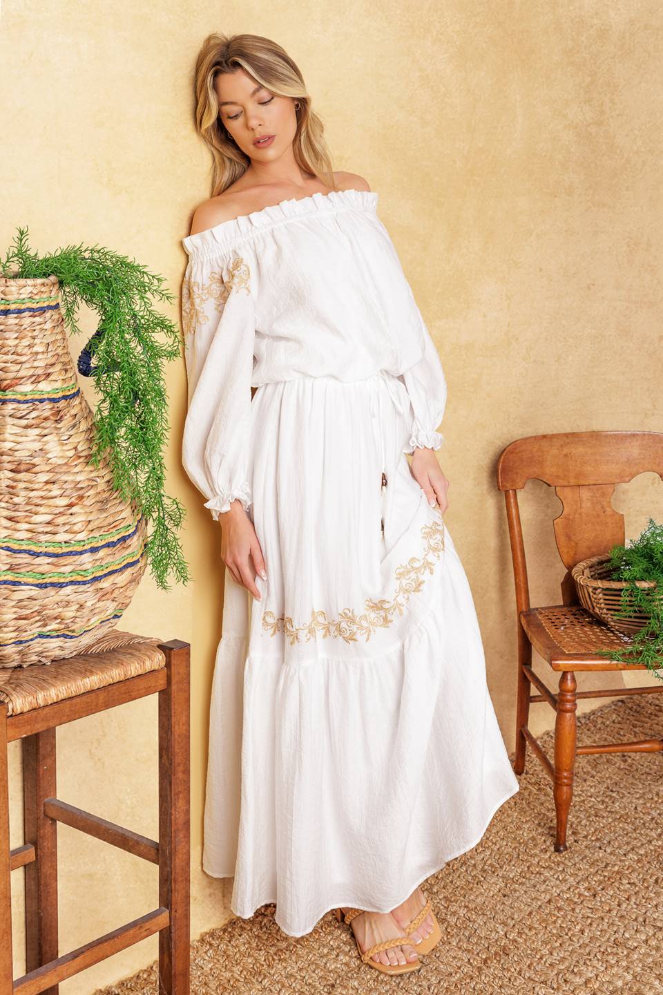 FULL SPEED AHEAD WOVEN MAXI SKIRT Flying Tomato