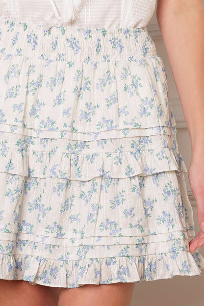 SUNLIT MOMENTS PRINT MINI SKIRT