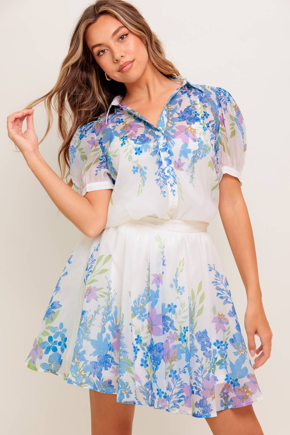 SUNSET SAIL WOVEN MINI FULL SKIRT Flying Tomato