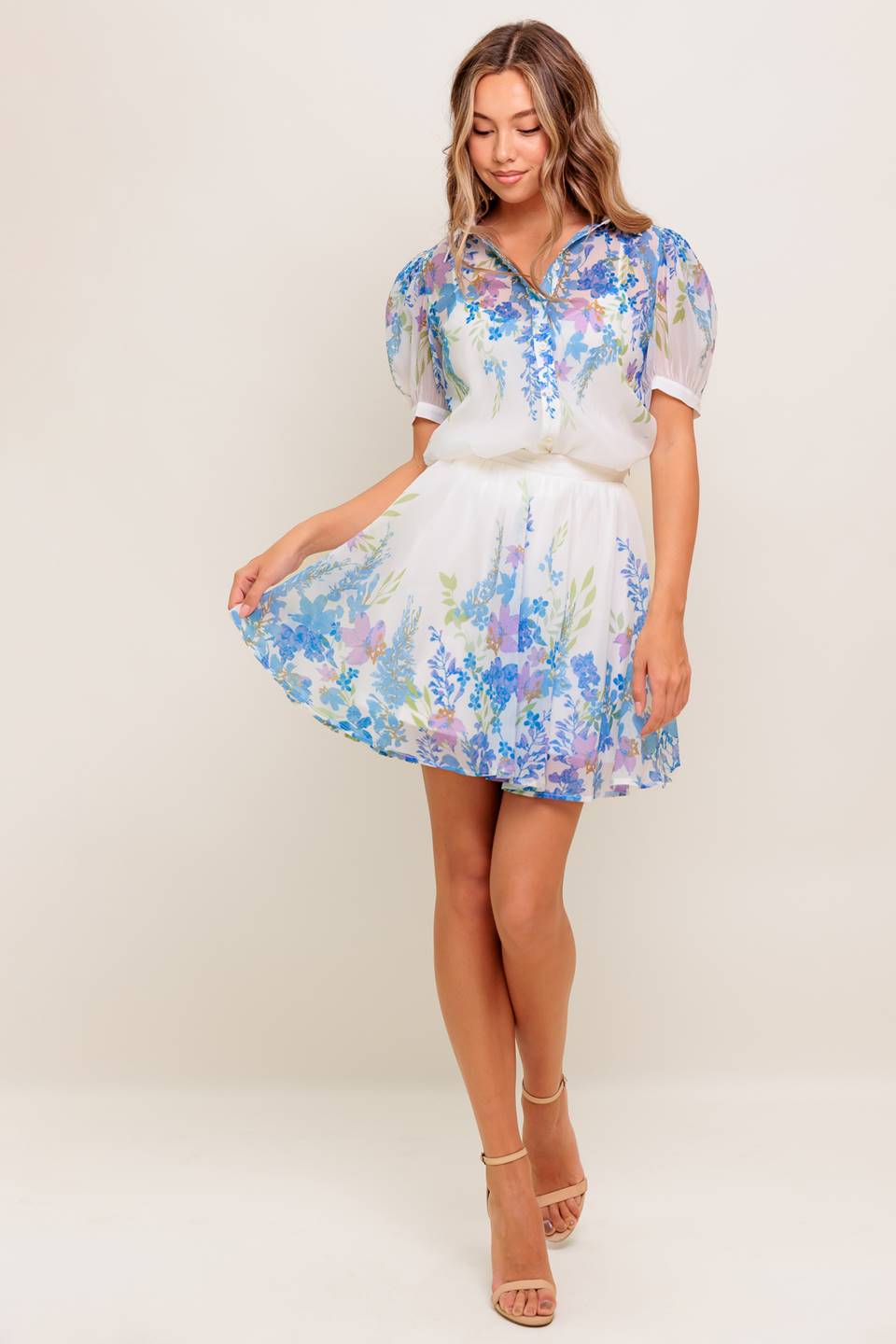 SUNSET SAIL WOVEN MINI FULL SKIRT Flying Tomato