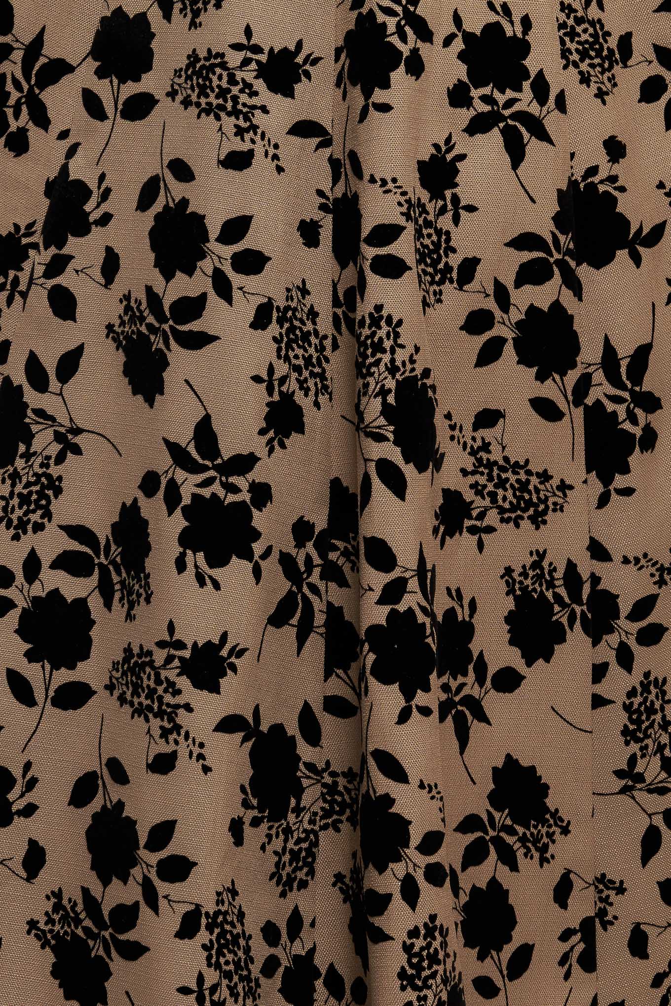 CLASSIC BLOOM LOOK WOVEN FLOCKING CIRCLE SKIRT Flying Tomato