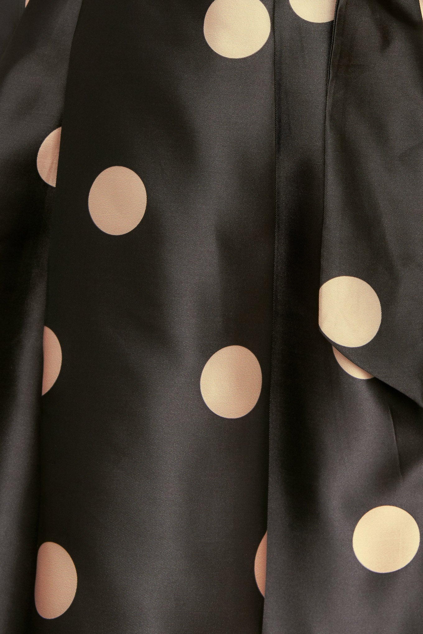 Moonlight Dots Woven Full Midi Skirt With Side Zipper Tie Flying Tomato