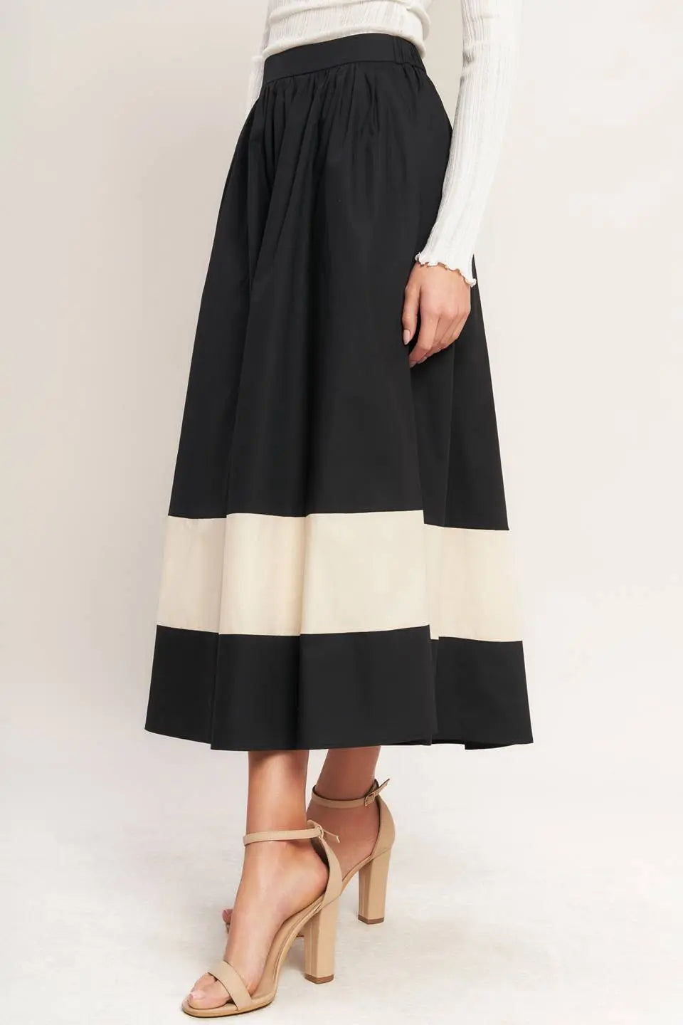 GALLERY CONTRAST FULL MIDI SKIRT Flying Tomato