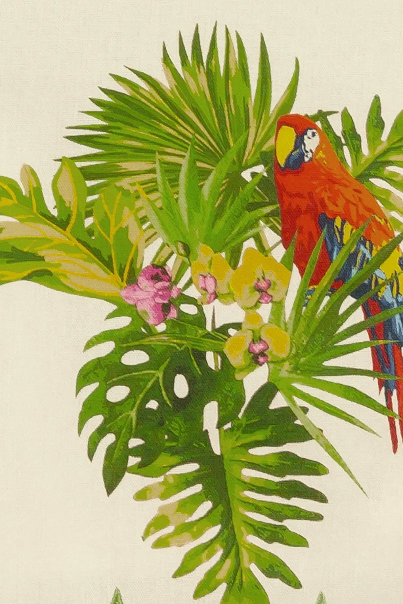 Island Elegance Printed Woven Midi Skirt With Scallop Hem Side Zipper Closure Flying Tomato