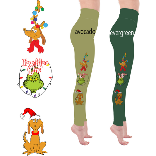 The Mean One Pre Order Green Leggings with Pockets MM