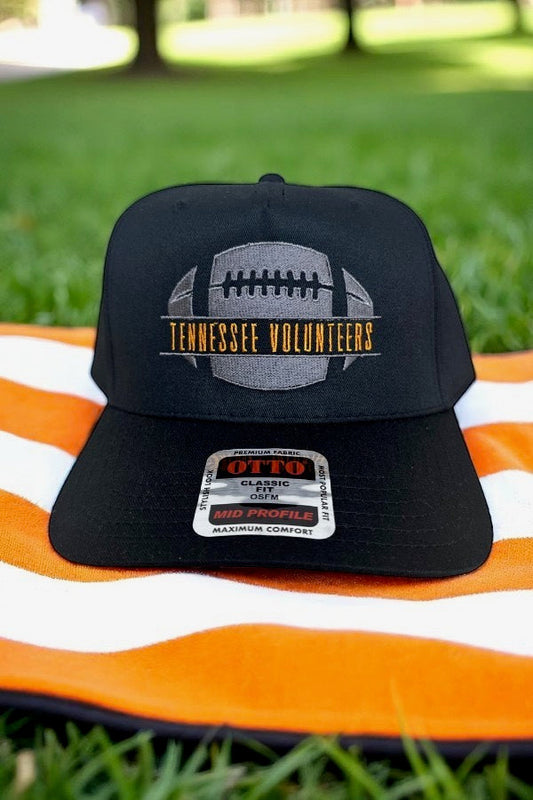 Tennessee Volunteers Black Canvas Embroidered Hat Officially Licensed Nash Grey Wholesale