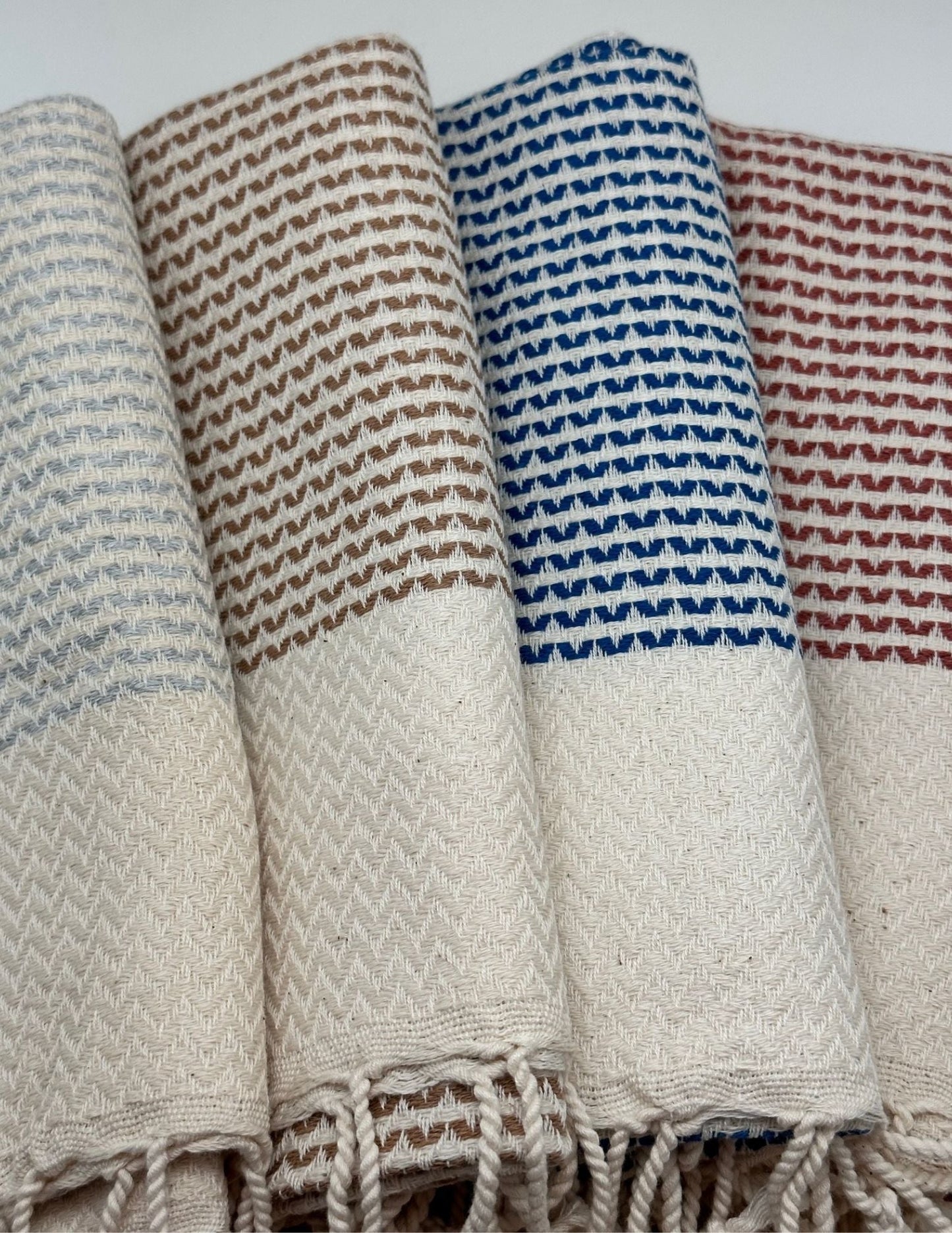 Dotty Hand Towel 100 Percent Natural Turkish Cotton 17 Inch W x 39 Inch L Eco Friendly Quick Drying Soft and Absorbent - Love Salve 