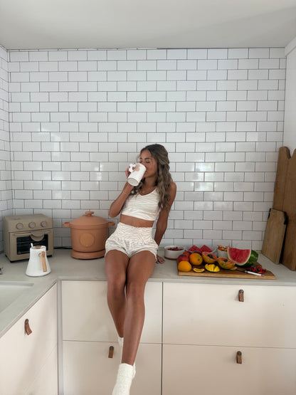 Mai V Neck Bra - White Tiger