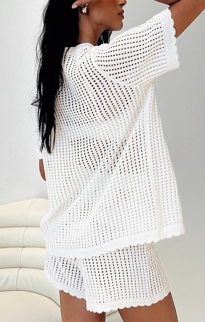 Striped Short Sleeve Shirt & Shorts Set Miss Sparkling