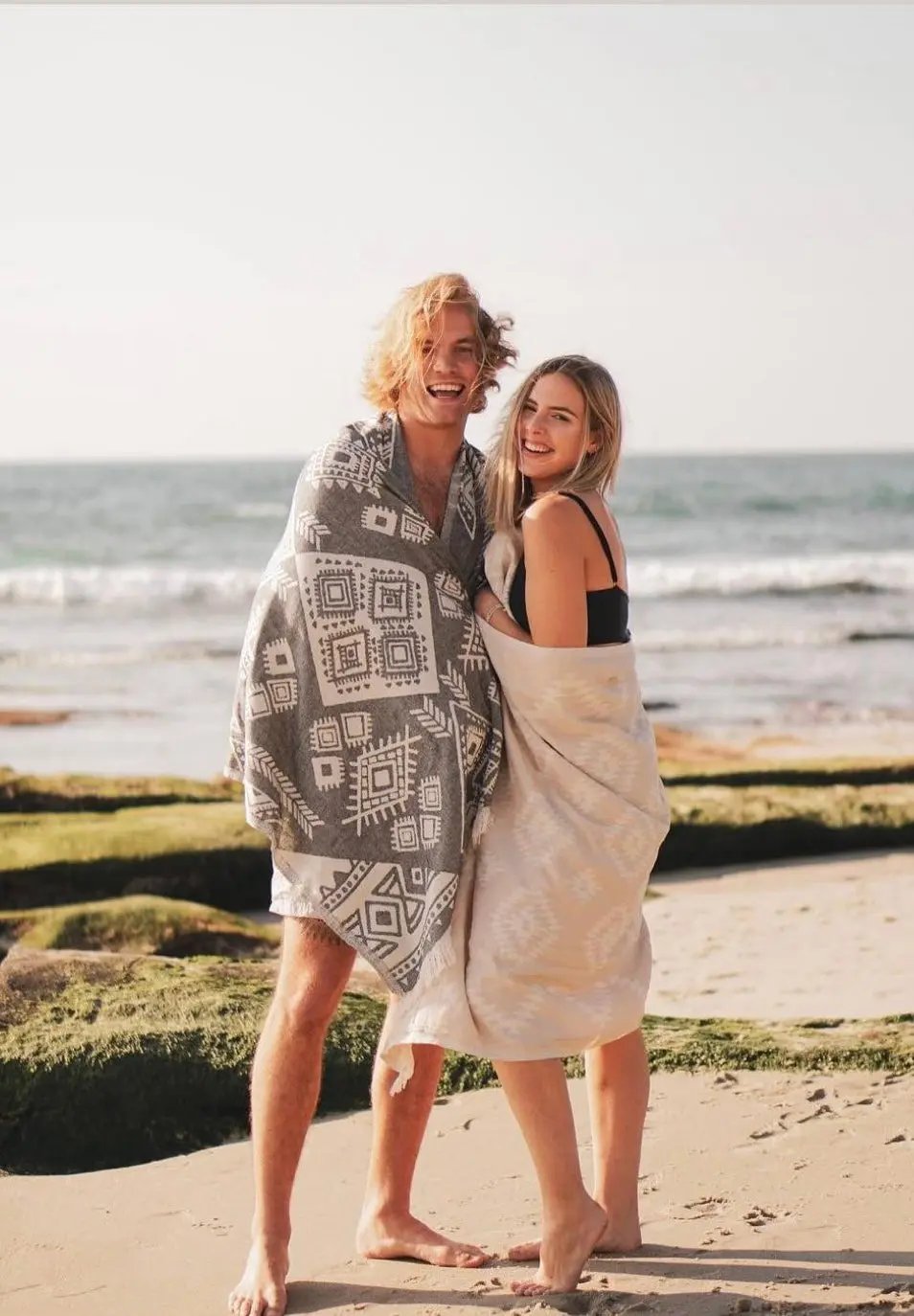 Eye Turkish Towel 100 Percent Natural Cotton 40 Inch by 70 Inch Versatile Beach Bath and Picnic Blanket - Love Salve 