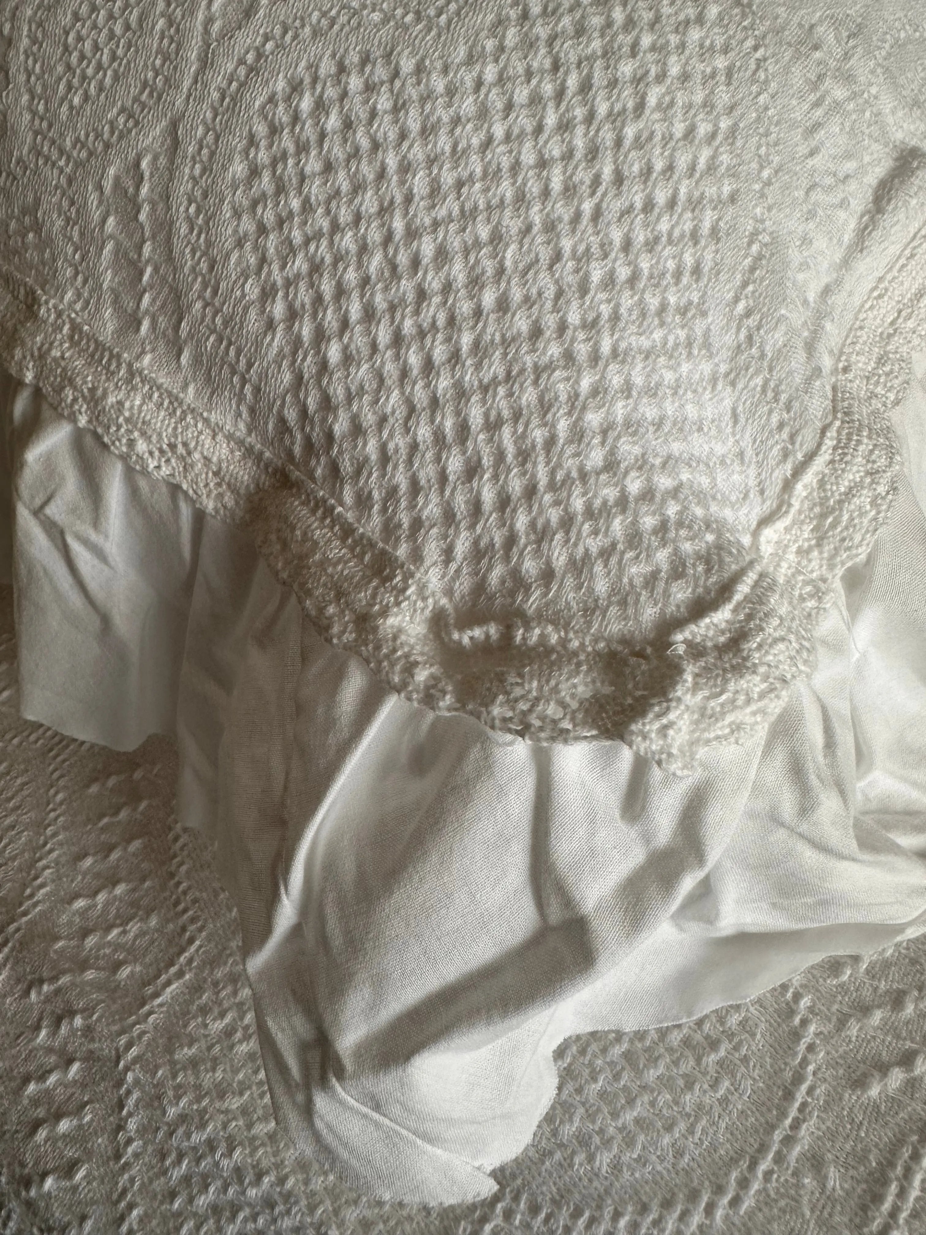 Cotton White Lace Bedspread with Matching Shams for King and Queen Beds - Love Salve 
