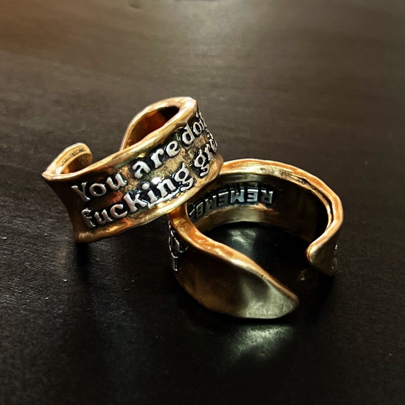 You Are Doing F*cking Great Remember Adjustable Ring Katia Designs