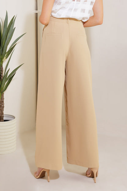 How Can It Be Woven Pants with Side Pockets and Wide Leg