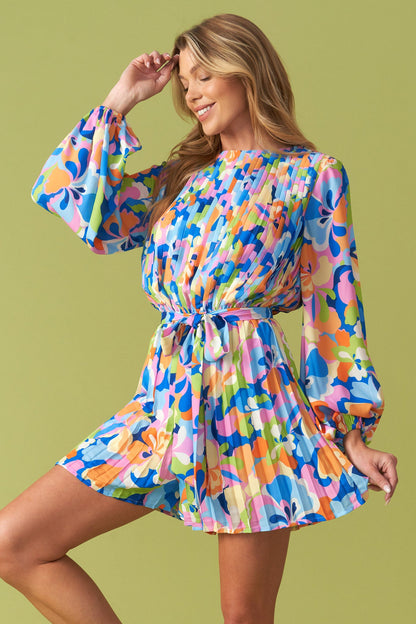 Yes Please Woven Romper with Printed Design and Sleeves