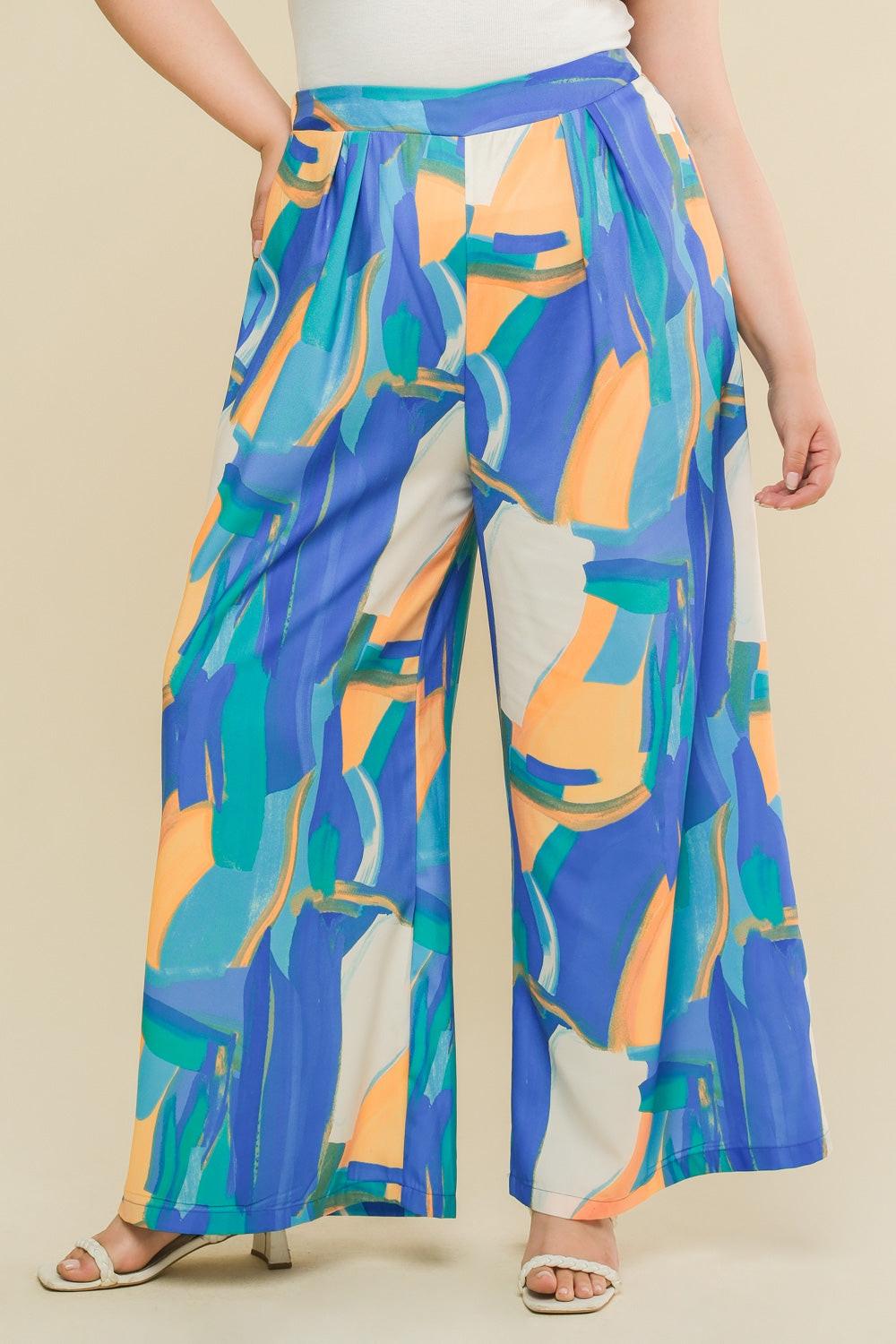 Flying Tomato DEVOTED LOVER WOVEN PANTS, a top-down view revealing the comfortable waist and wide-leg silhouette.