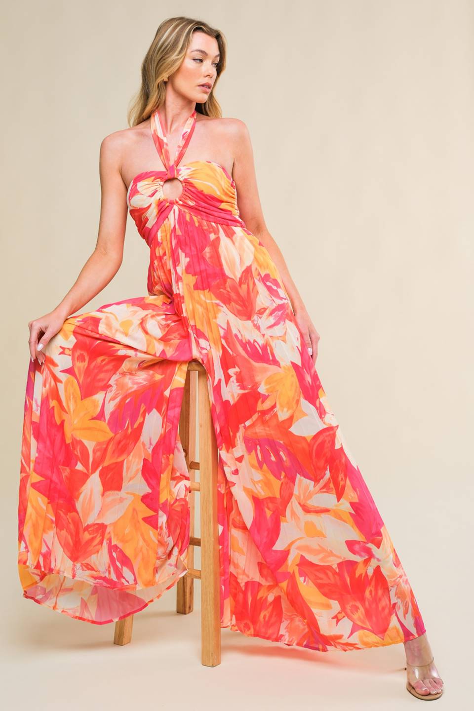 HELLO GORGEOUS WOVEN JUMPSUIT Flying Tomato