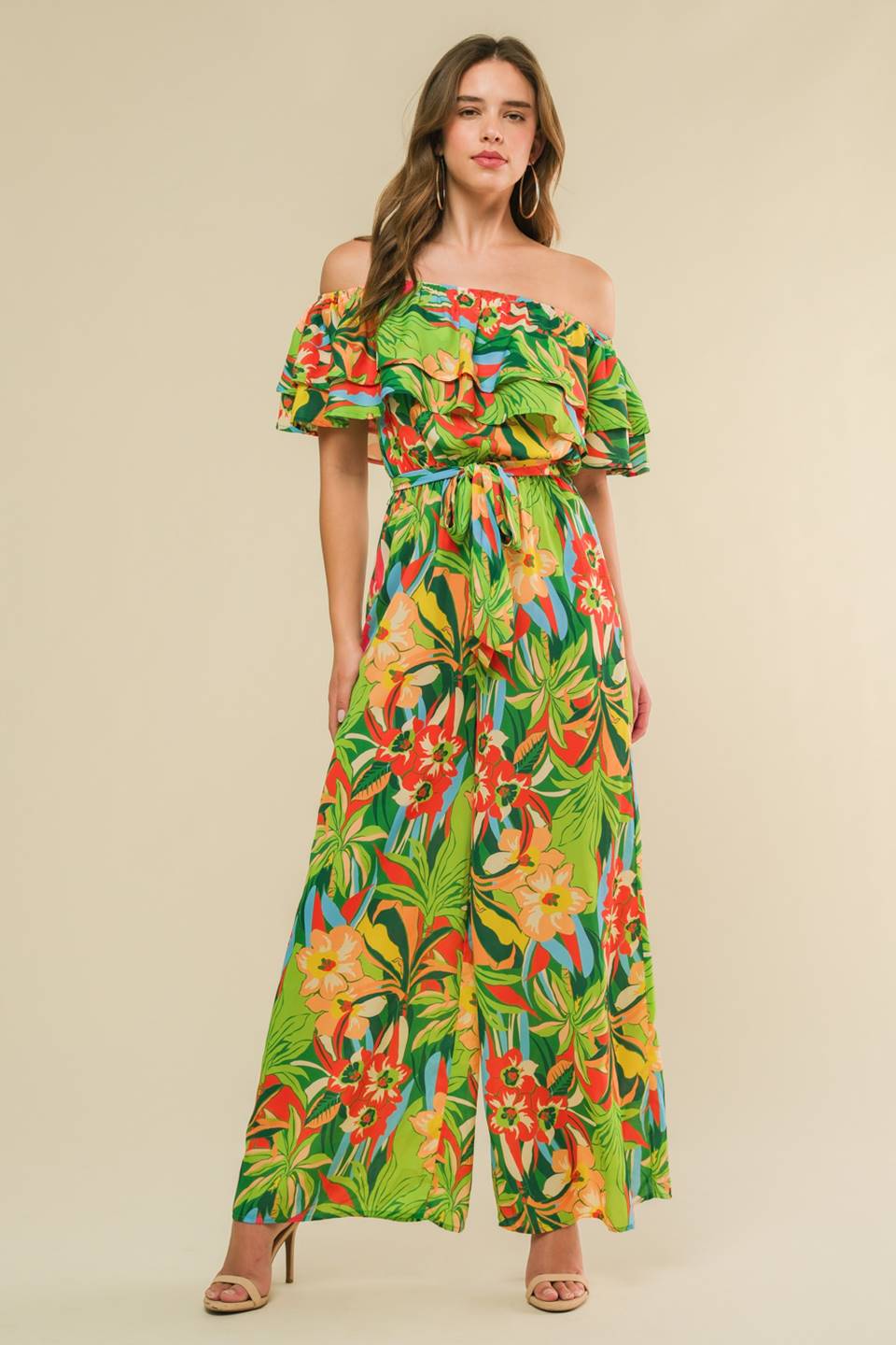 DARING HEART WOVEN JUMPSUIT Flying Tomato