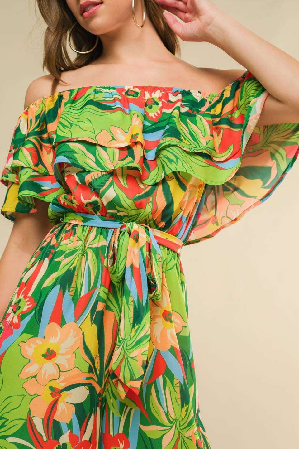 DARING HEART WOVEN JUMPSUIT Flying Tomato