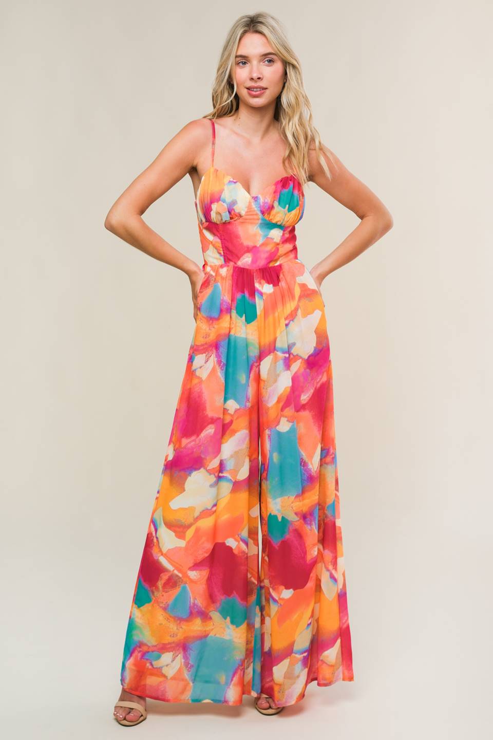 SWEETEST STYLE WOVEN JUMPSUIT Flying Tomato