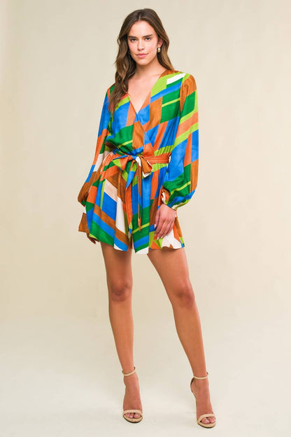 THIS IS YOUR SIGN WOVEN ROMPER