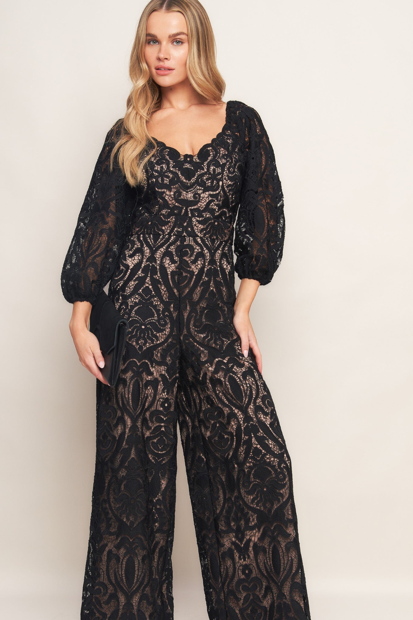 TREASURE TROVE WOVEN LACE JUMPSUIT Flying Tomato