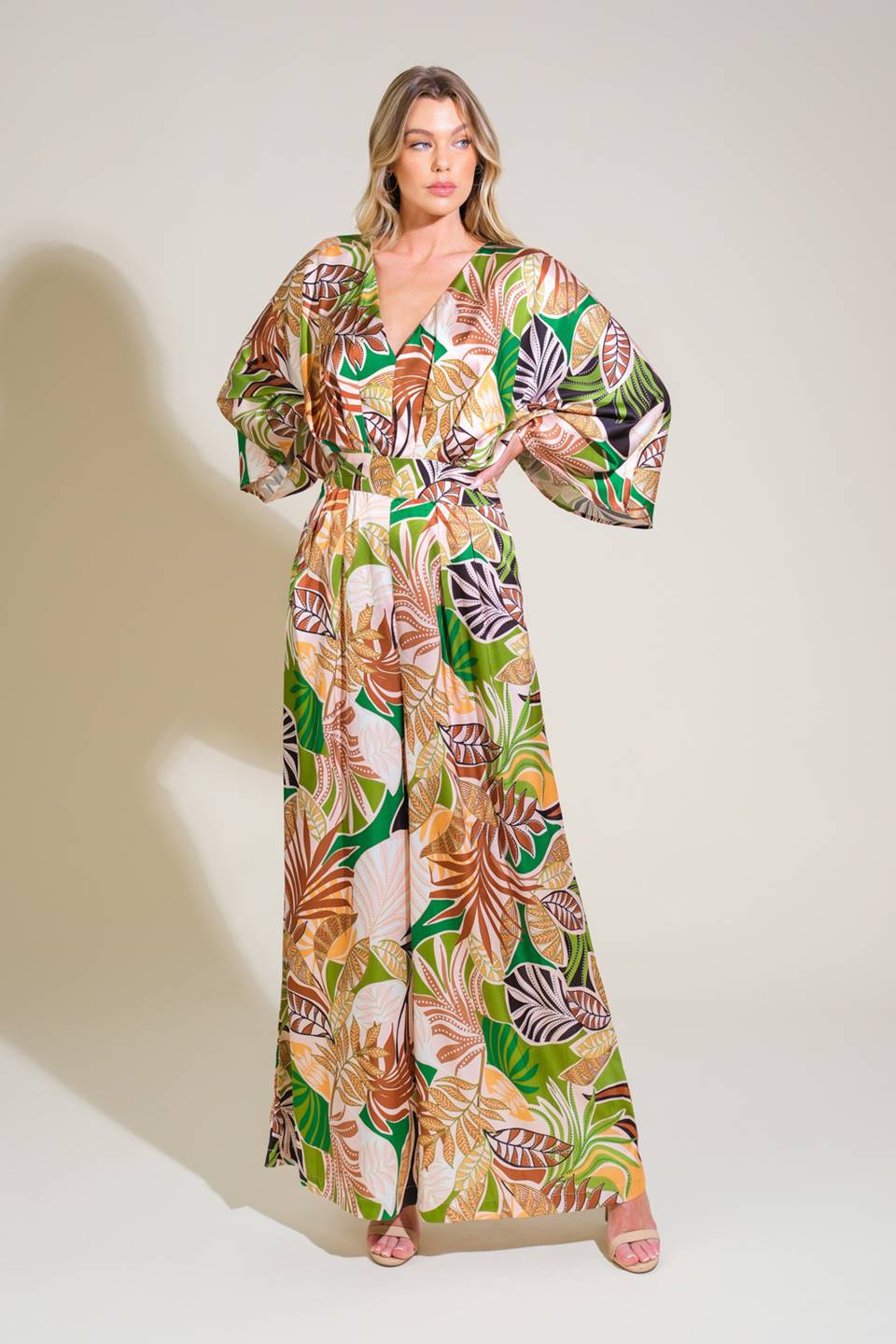 RIPPLE EFFECT WOVEN JUMPSUIT Flying Tomato