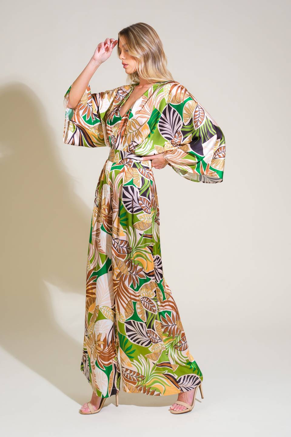 RIPPLE EFFECT WOVEN JUMPSUIT Flying Tomato