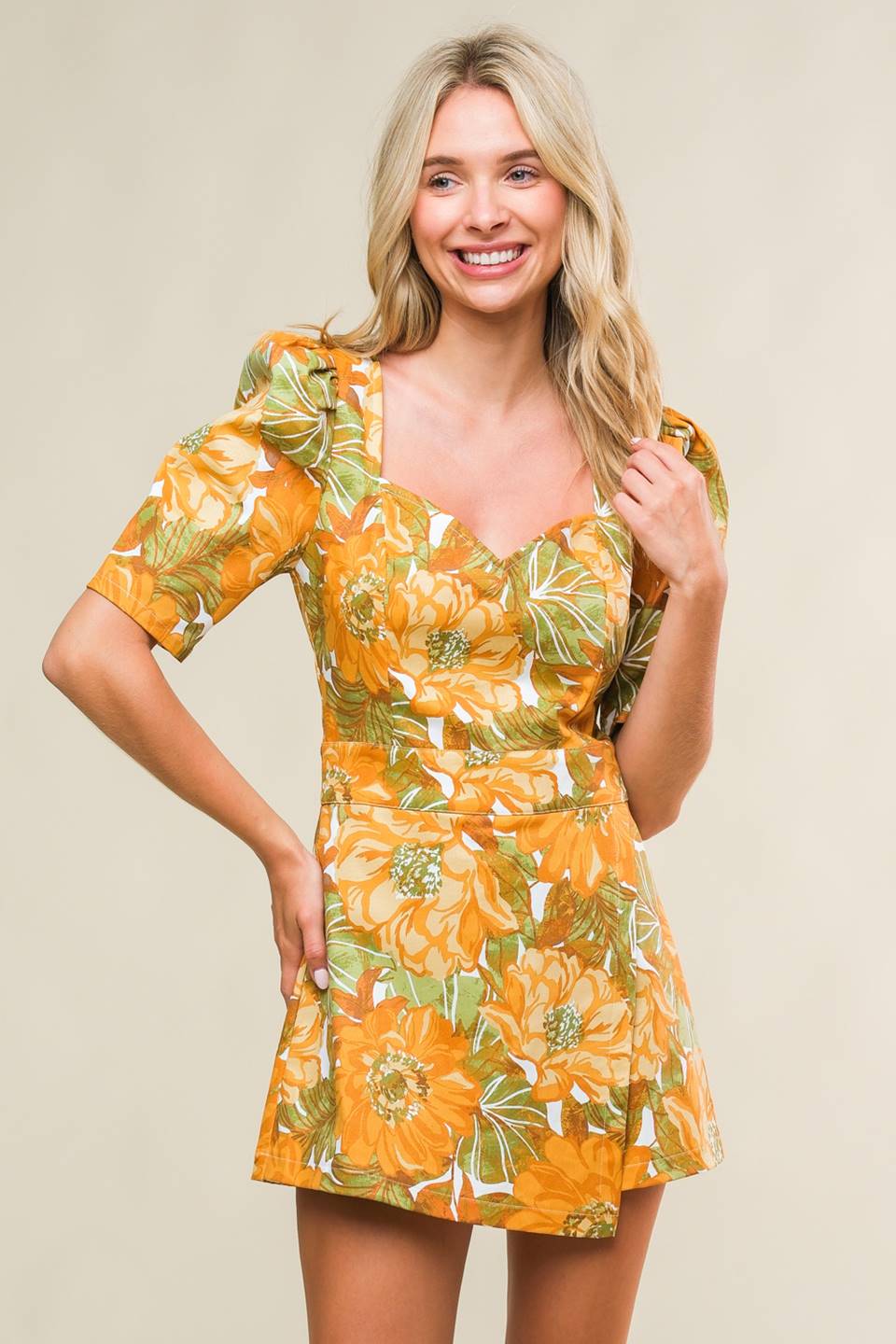 ITALIAN ROMANCE WOVEN SKORT ROMPER Flying Tomato