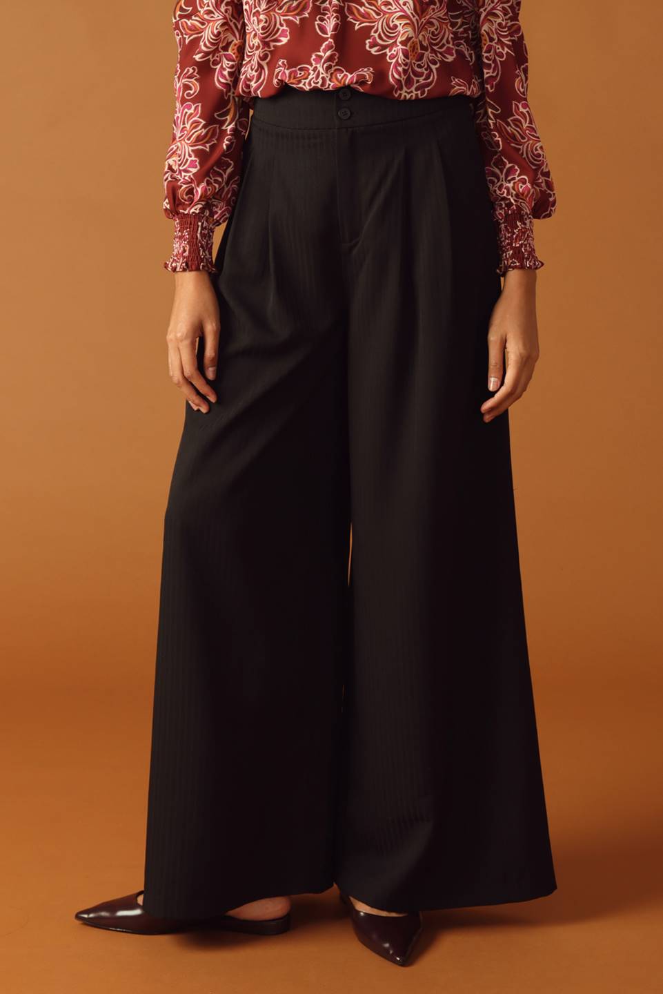 SWEET REMINISCENCE WOVEN WIDE LEG PANTS